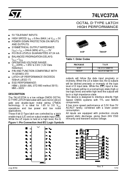 74LVC373A Datasheet PDF STMicroelectronics