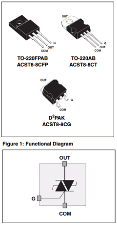 ACST8 Datasheet PDF STMicroelectronics