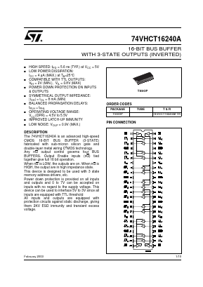 74VHCT16240ATTR Datasheet PDF STMicroelectronics