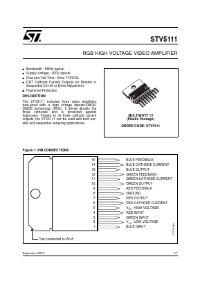 STV5111 Datasheet PDF STMicroelectronics