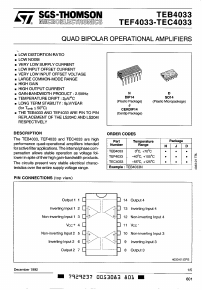 TEC4033D Datasheet PDF STMicroelectronics