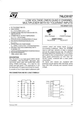 74LCX157 Datasheet PDF STMicroelectronics