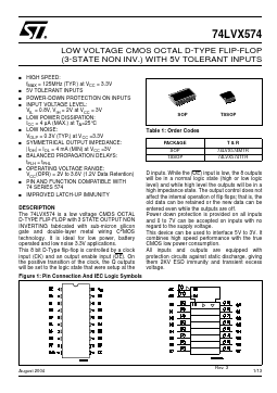 74LVX574 Datasheet PDF STMicroelectronics