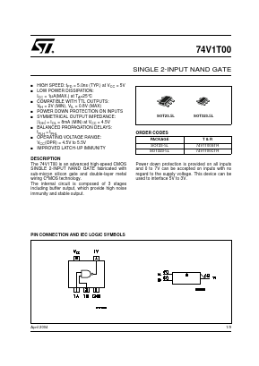 74V1T00STR Datasheet PDF STMicroelectronics