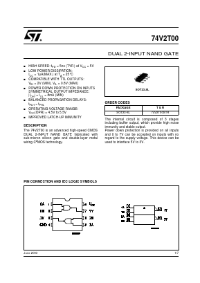 74V2T00 Datasheet PDF STMicroelectronics