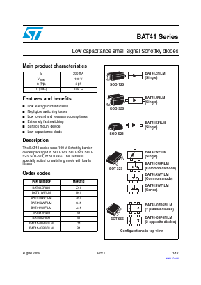 BAT4109JFILM Datasheet PDF STMicroelectronics