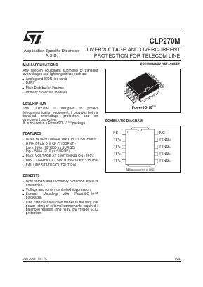CLP270M-TR Datasheet PDF STMicroelectronics
