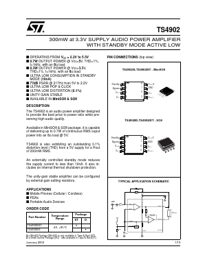 TS4902IDT Datasheet PDF STMicroelectronics