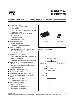M59DR032E100N1 Datasheet PDF STMicroelectronics