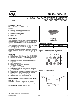 EMIF04-VID01F2 Datasheet PDF STMicroelectronics