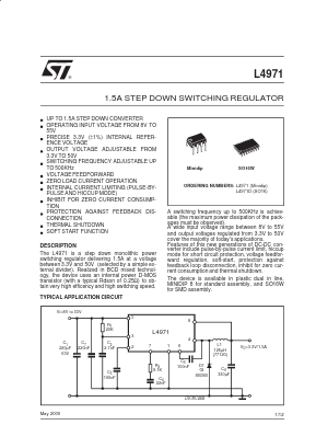 L4971D Datasheet PDF STMicroelectronics