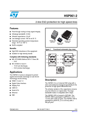 HSP061-2 Datasheet PDF STMicroelectronics