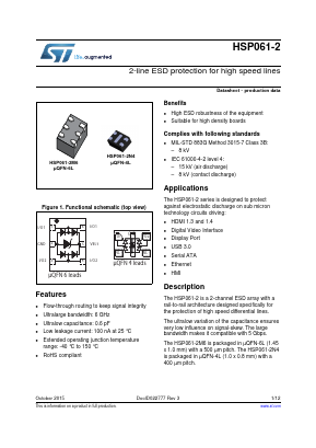 HSP061-2N4 Datasheet PDF STMicroelectronics