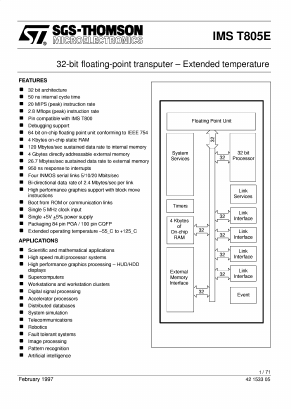 IMST805E Datasheet PDF STMicroelectronics