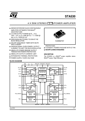 STA530 Datasheet PDF STMicroelectronics