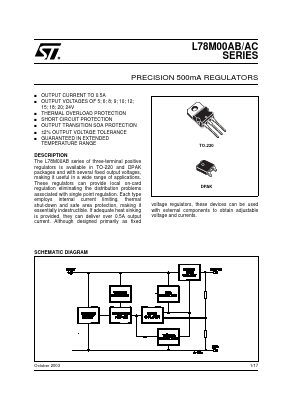 L78M18AC Datasheet PDF STMicroelectronics