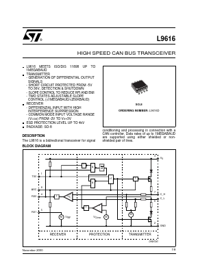 L9616 Datasheet PDF STMicroelectronics