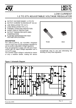 LM317L Datasheet PDF STMicroelectronics