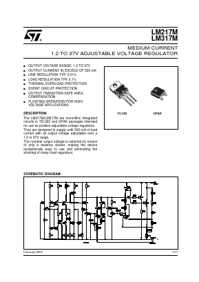 LM317M Datasheet PDF STMicroelectronics