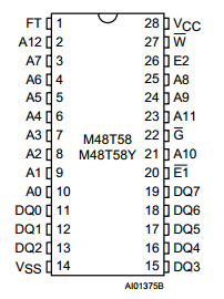 M48T58-70MH1EE Datasheet PDF STMicroelectronics