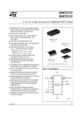 M48T513Y-85CS1 Datasheet PDF STMicroelectronics