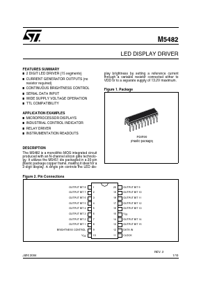 M5482B7 Datasheet PDF STMicroelectronics