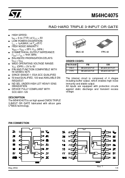M54HC4075 Datasheet PDF STMicroelectronics