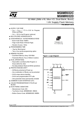 M58MR032D100ZC6T Datasheet PDF STMicroelectronics