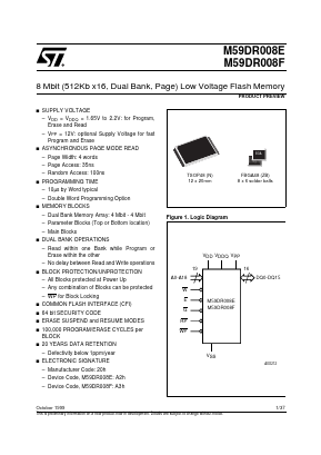 M59DR008EZB Datasheet PDF STMicroelectronics