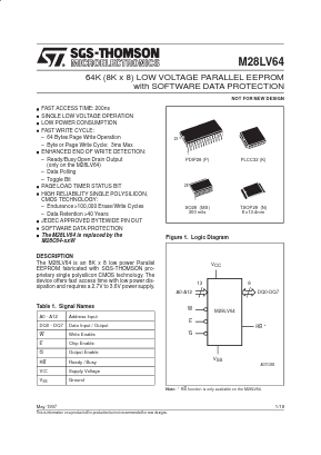 M28LV64-200K1 Datasheet PDF STMicroelectronics