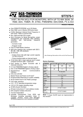 ST72751 Datasheet PDF STMicroelectronics