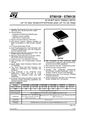 ST90158M7 Datasheet PDF STMicroelectronics