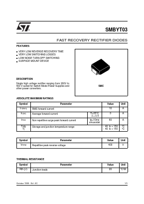 SMBYT03-200 Datasheet PDF STMicroelectronics