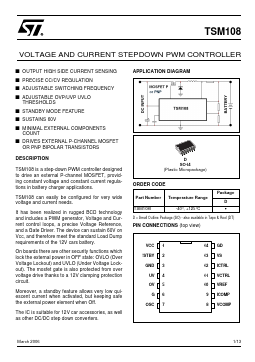 TSM108D Datasheet PDF STMicroelectronics