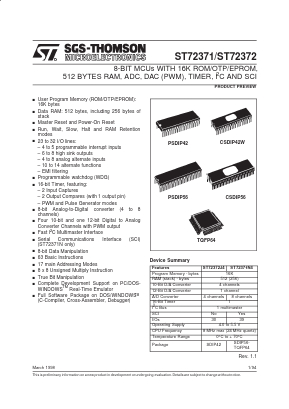 ST72371N4 Datasheet PDF STMicroelectronics