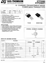 STP5N80 Datasheet PDF STMicroelectronics