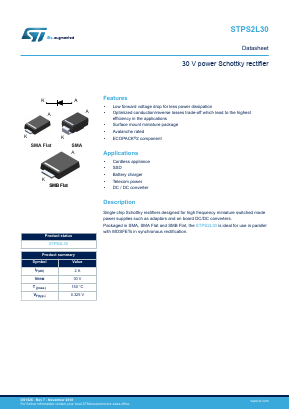 STPS2L30UF Datasheet PDF STMicroelectronics