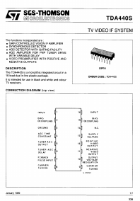 TDA440S Datasheet PDF STMicroelectronics