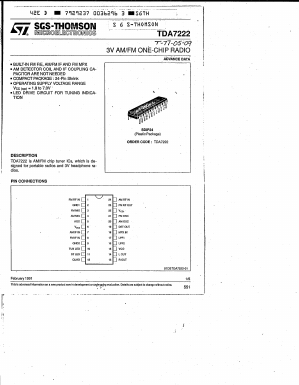 TDA7222 Datasheet PDF STMicroelectronics