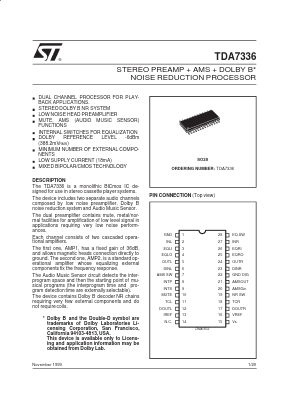 TDA7336D Datasheet PDF STMicroelectronics