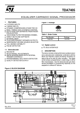 TDA7405 Datasheet PDF STMicroelectronics
