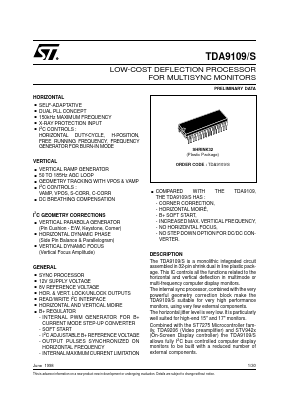 TDA9109S Datasheet PDF STMicroelectronics