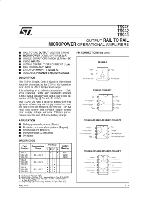 TS941 Datasheet PDF STMicroelectronics