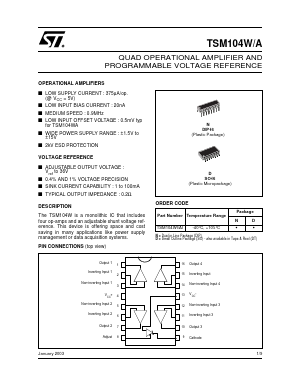 TSM104W Datasheet PDF STMicroelectronics