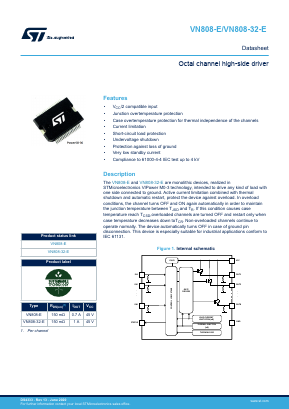 VN808-E Datasheet PDF STMicroelectronics