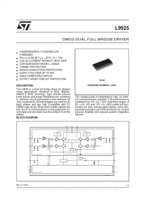 L9925 Datasheet PDF STMicroelectronics