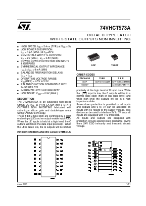 74VHCT573AM Datasheet PDF STMicroelectronics