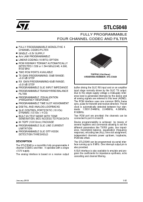 STLC5048 Datasheet PDF STMicroelectronics