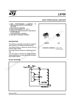 L9700D Datasheet PDF STMicroelectronics