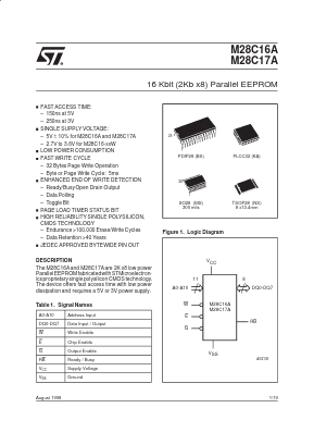 M28C17-25NS6T Datasheet PDF STMicroelectronics